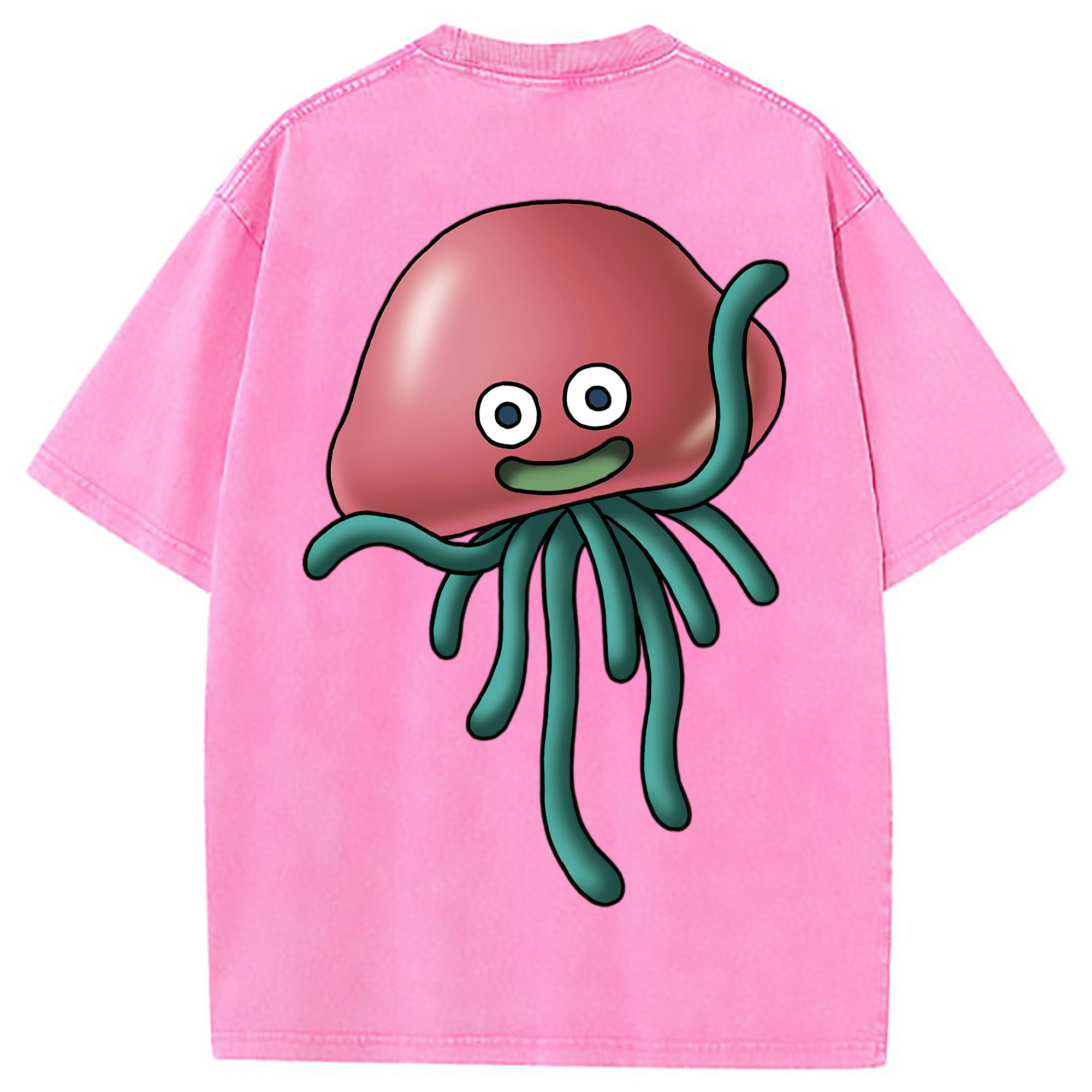（画像用） ドラゴンクエスト Doragon Kuesuto Dragon Quest 綿100% ヴィンテージ風 半袖Tシャツ（背面プリント）